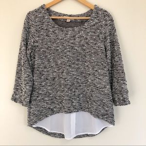 Closet closing, make offer! 3/4 Sleeve Knit Top w/Bottom Blouse Detail PS